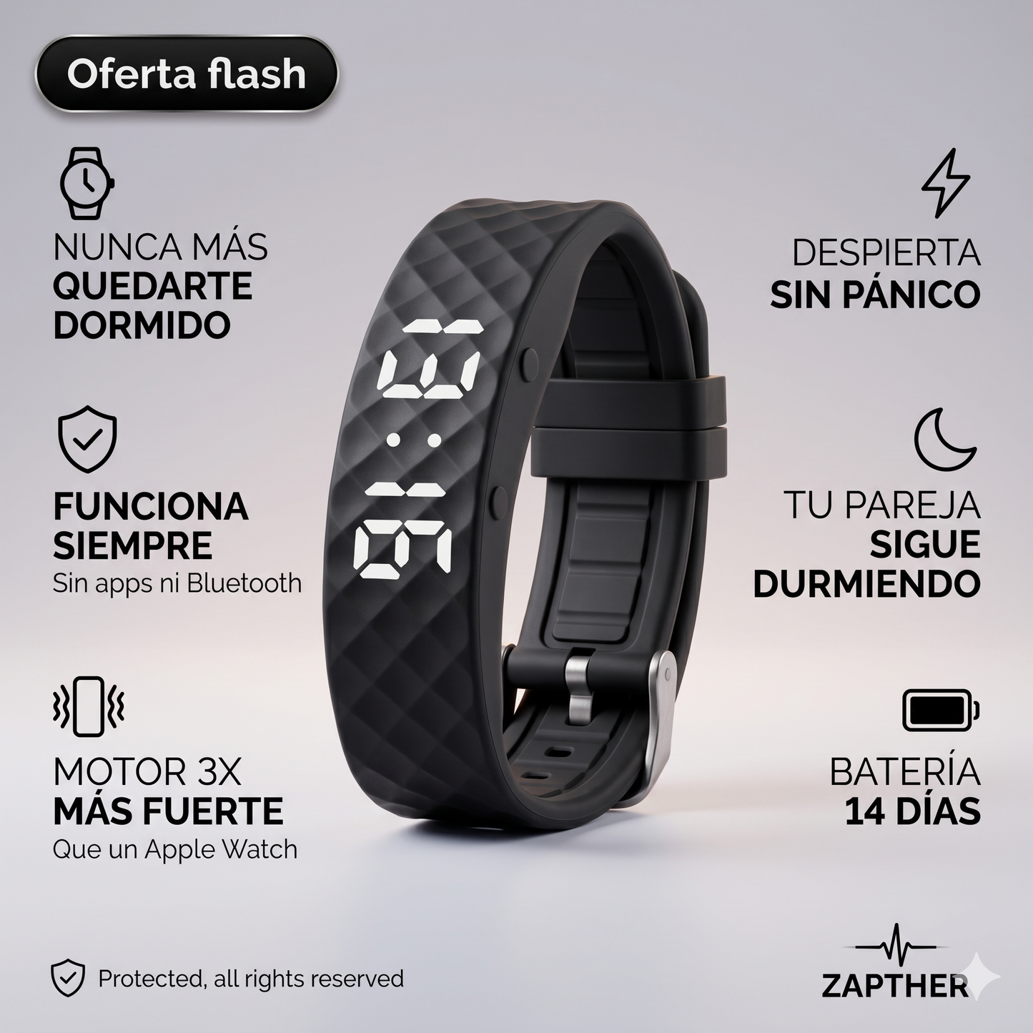 Zapther™ Despierta sin molestar. Organiza tu día sin estrés.